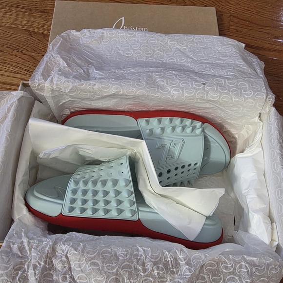 Christian Louboutin Spiked Sandals - White and Red main image 9